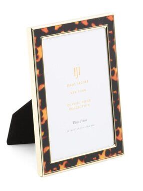 NEW ISAAC JACOBS 5x7 Tortoise Shell Design Tabletop Picture Frame